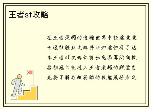 王者sf攻略